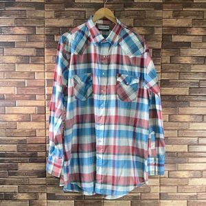 Vintage Mens Silver Collection by Karman Western Button Up Shirt 1XT